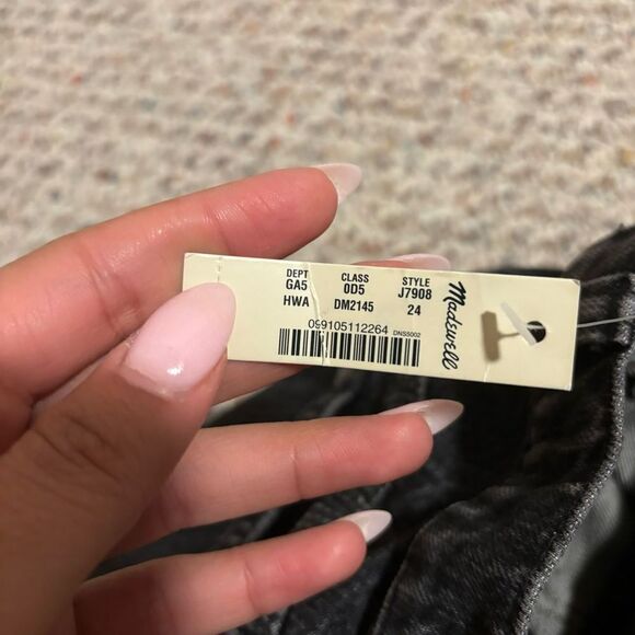 NWT Madewell Rigid Denim Straight Mini Skirt in Hideaway Wash- Size 24 - Picture 8 of 11